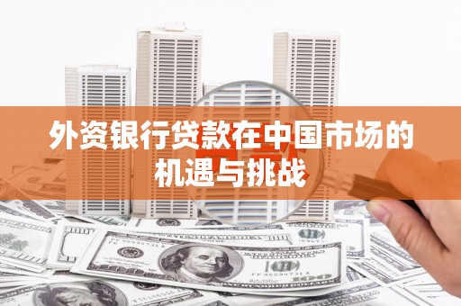 彰化市外资银行贷款在中国市场的机遇与挑战