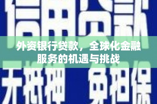 彰化市外资银行贷款，全球化金融服务的机遇与挑战