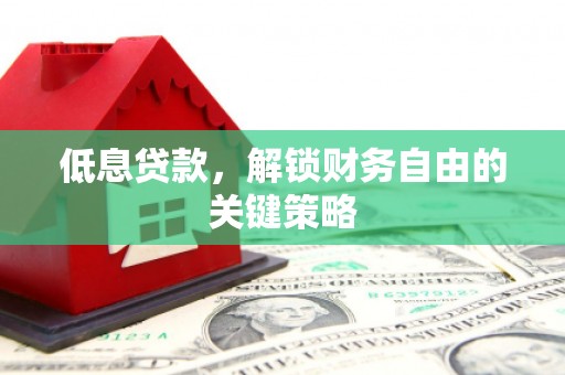 彰化市低息贷款，解锁财务自由的关键策略