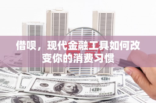 彰化市借呗，现代金融工具如何改变你的消费习惯